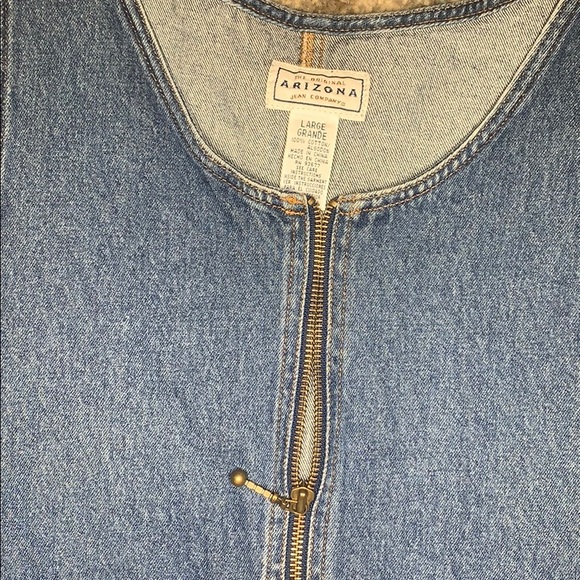 Like 🆕 Arizona denim jean 90s jumper romper dress - Picture 5 of 7